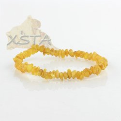 Natural raw chips amber bracelet